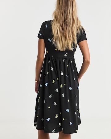 Simply Be Ditsy Floral Print Supersoft Midi Dress