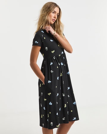 Simply Be Ditsy Floral Print Supersoft Midi Dress
