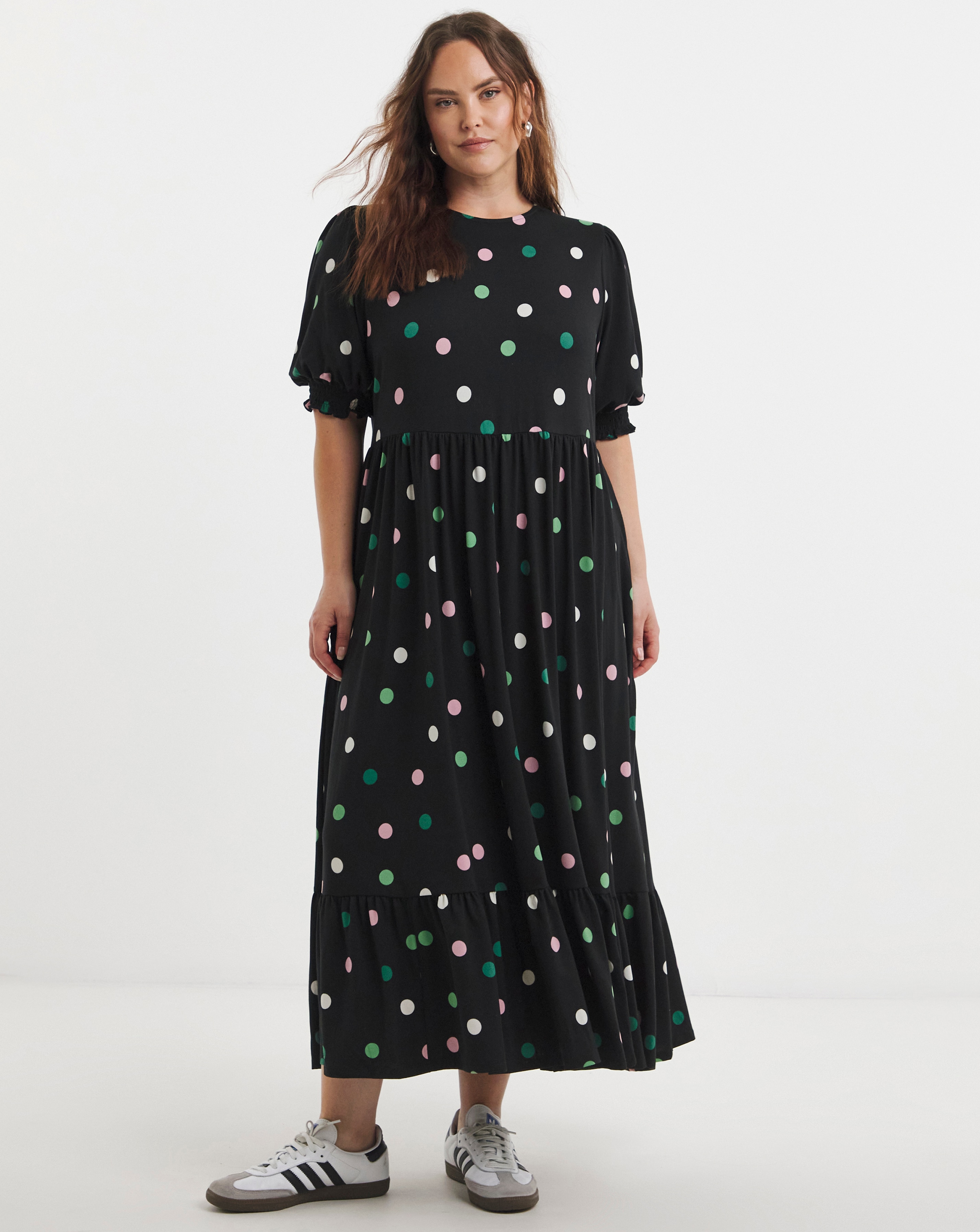 Spot Print Supersoft Midi Dress