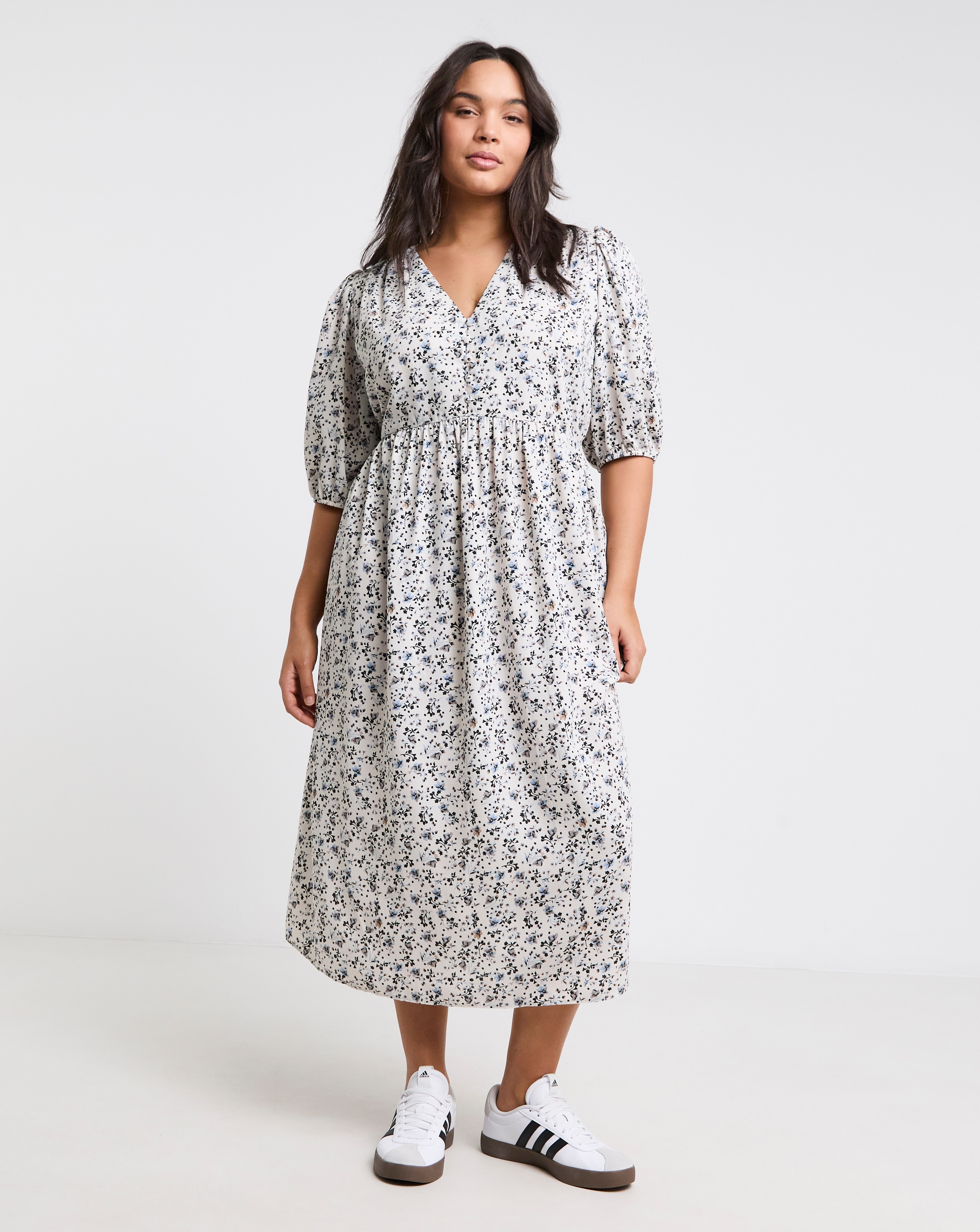 Simply Be Button Through Midi Dress