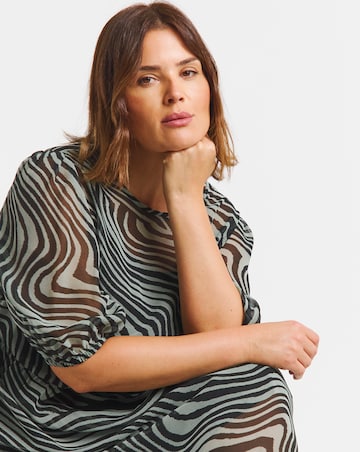 Simply Be Green Print Georgette Maxi Dress