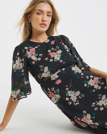 Simply Be Floral Print Georgette Maxi Dress