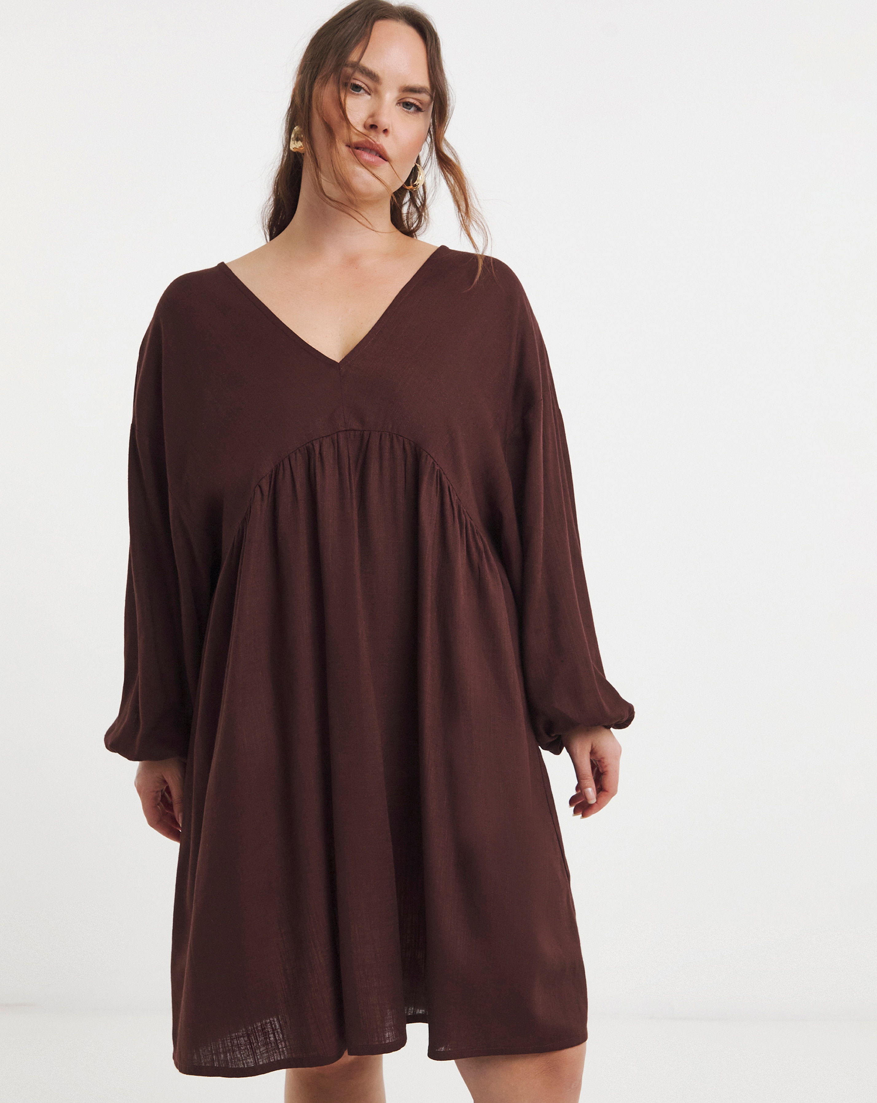 Simply Be Chocolate Smock Dress