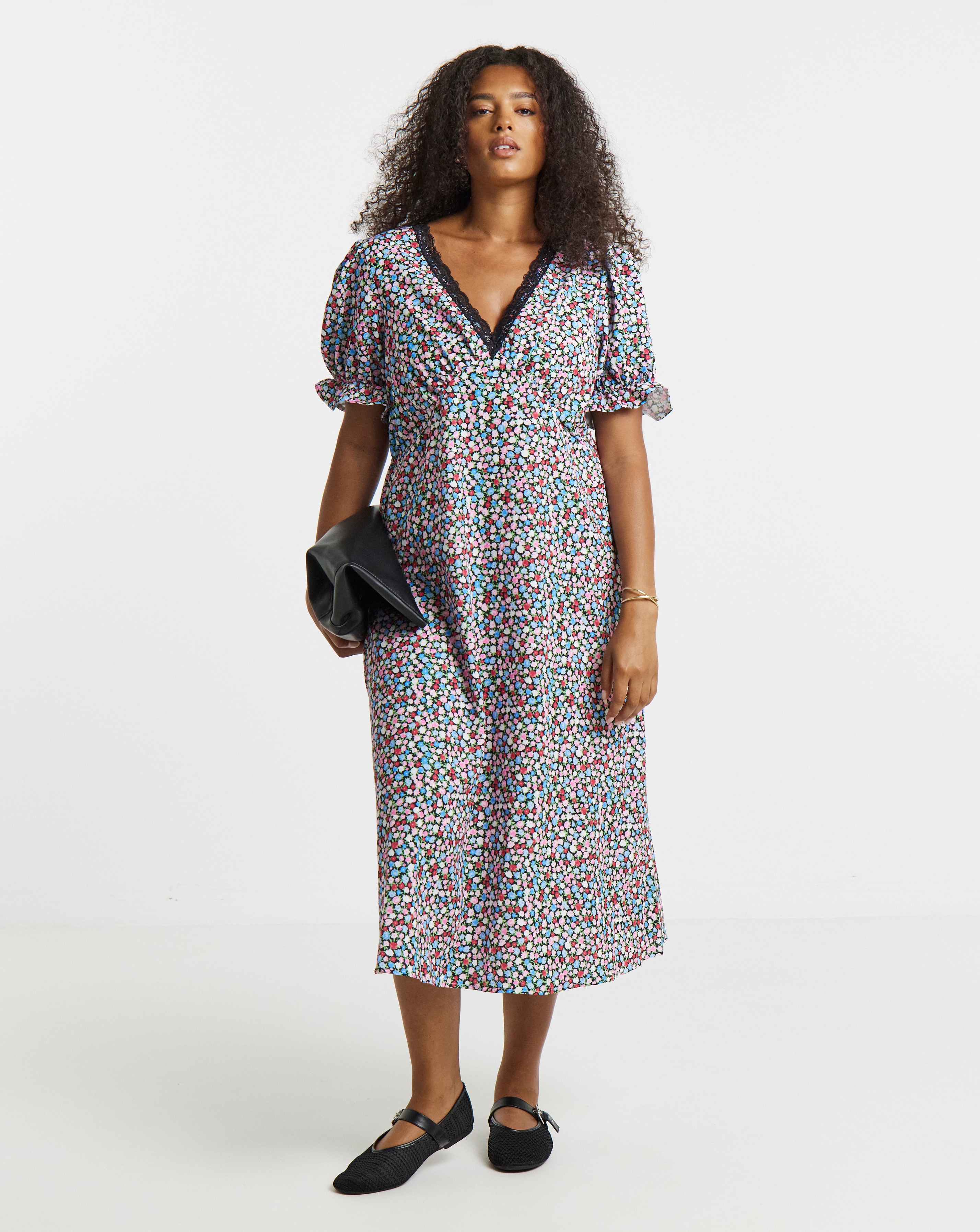 Simply Be Lace Trim Midi Dress