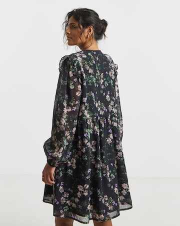 Simply Be Ditsy Print Bow Detail Skater Dress