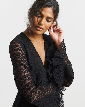 Simply Be Black Lace Skater Dress