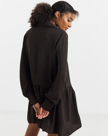 Simply Be Chocolate Drop Hem Shirt Dress