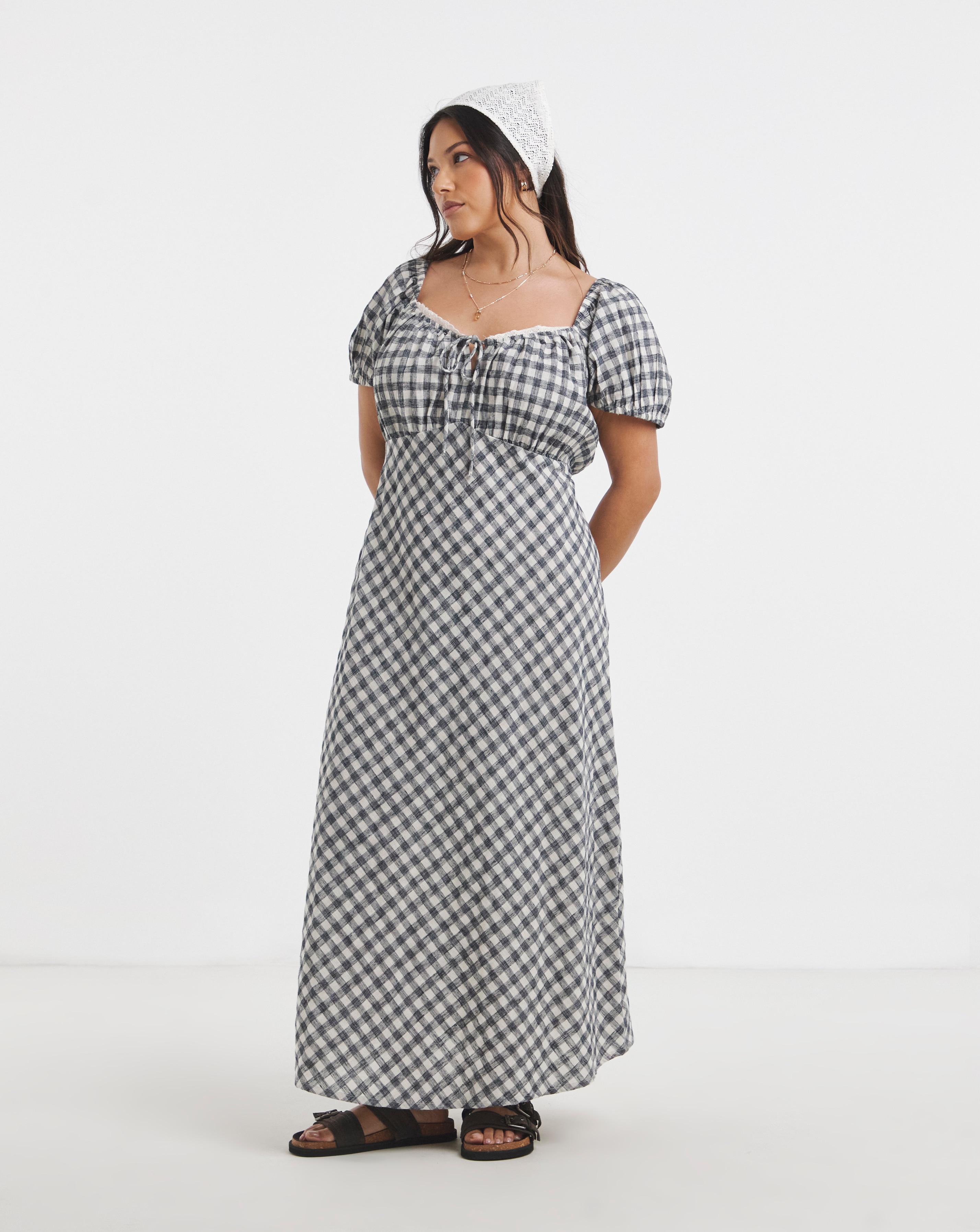 New In - Gingham Linen Dress