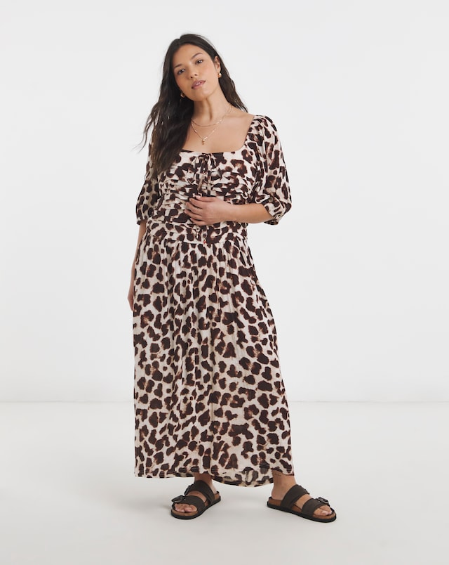 Crinkle Midi Dress
