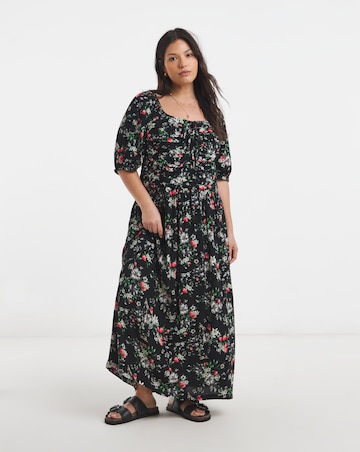 Crinkle Midi Dress