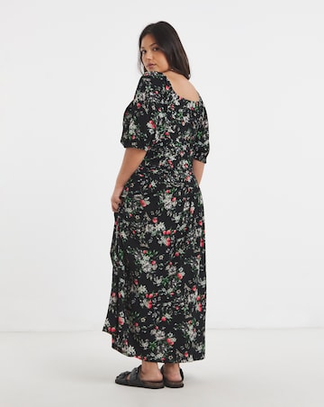 Crinkle Midi Dress