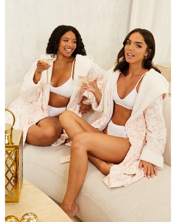 Jim Jam The label Pink Foil Star Dressing Gown