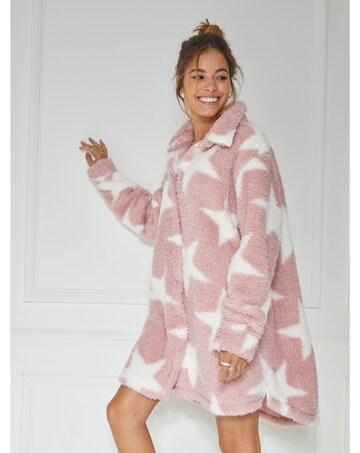 Jim Jam The Label Pink Star Oversized Shacket