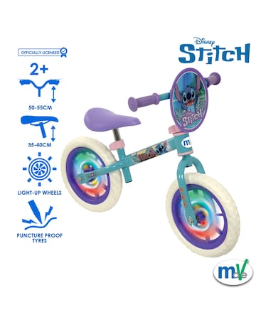 Stitch Balance Bike With Light Up Wheels