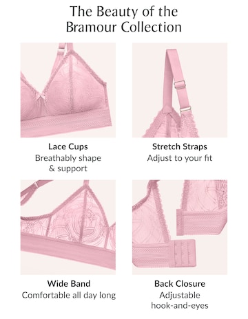 Glamorise Plus Size Luxe Lace Bralette 7012