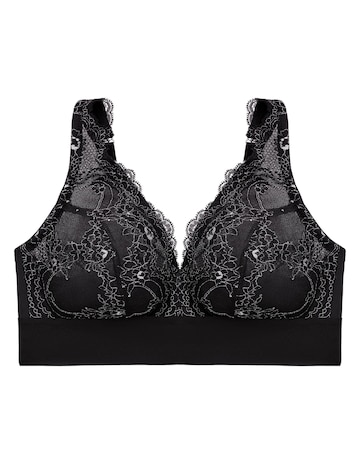 Glamorise Plus Size Lace Plunge Bralette 7013