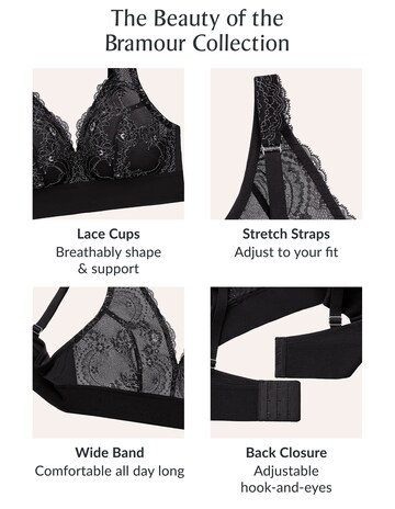 Glamorise Plus Size Lace Plunge Bralette 7013