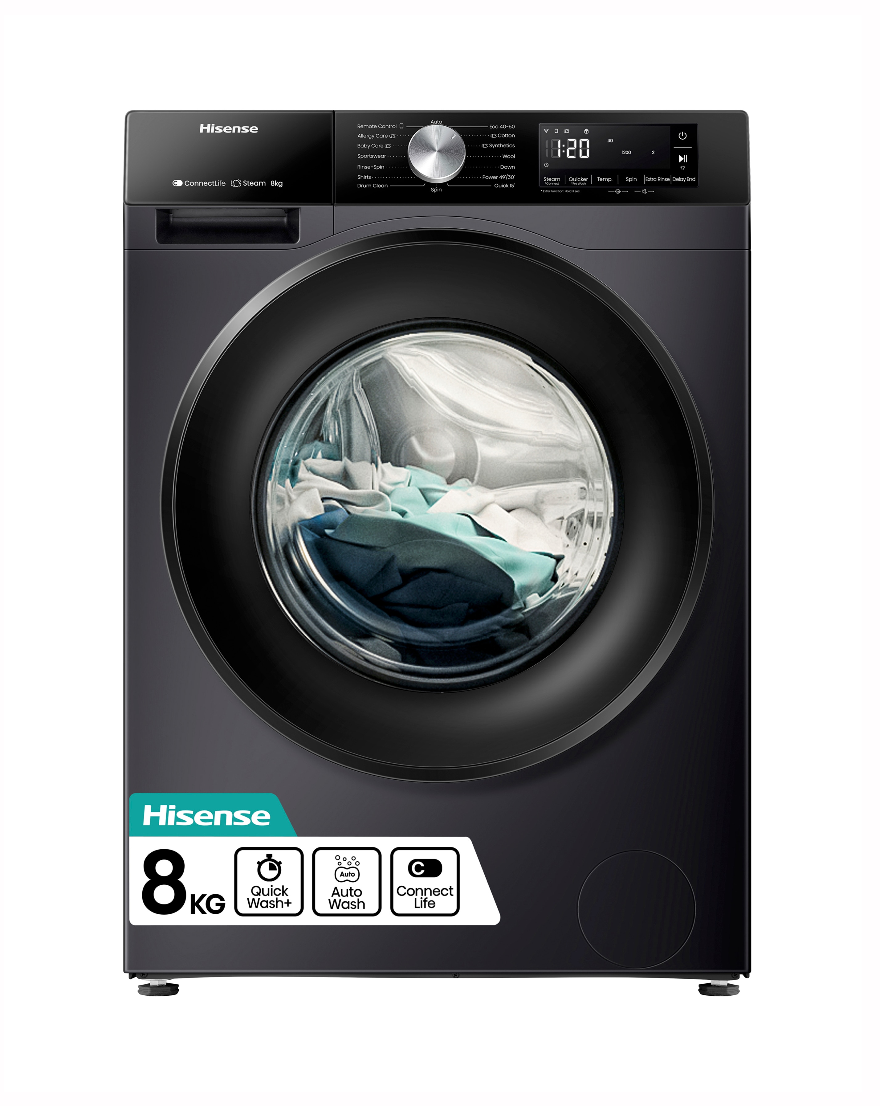 Hisense WF3S8043BB3 8kg Washing Machine