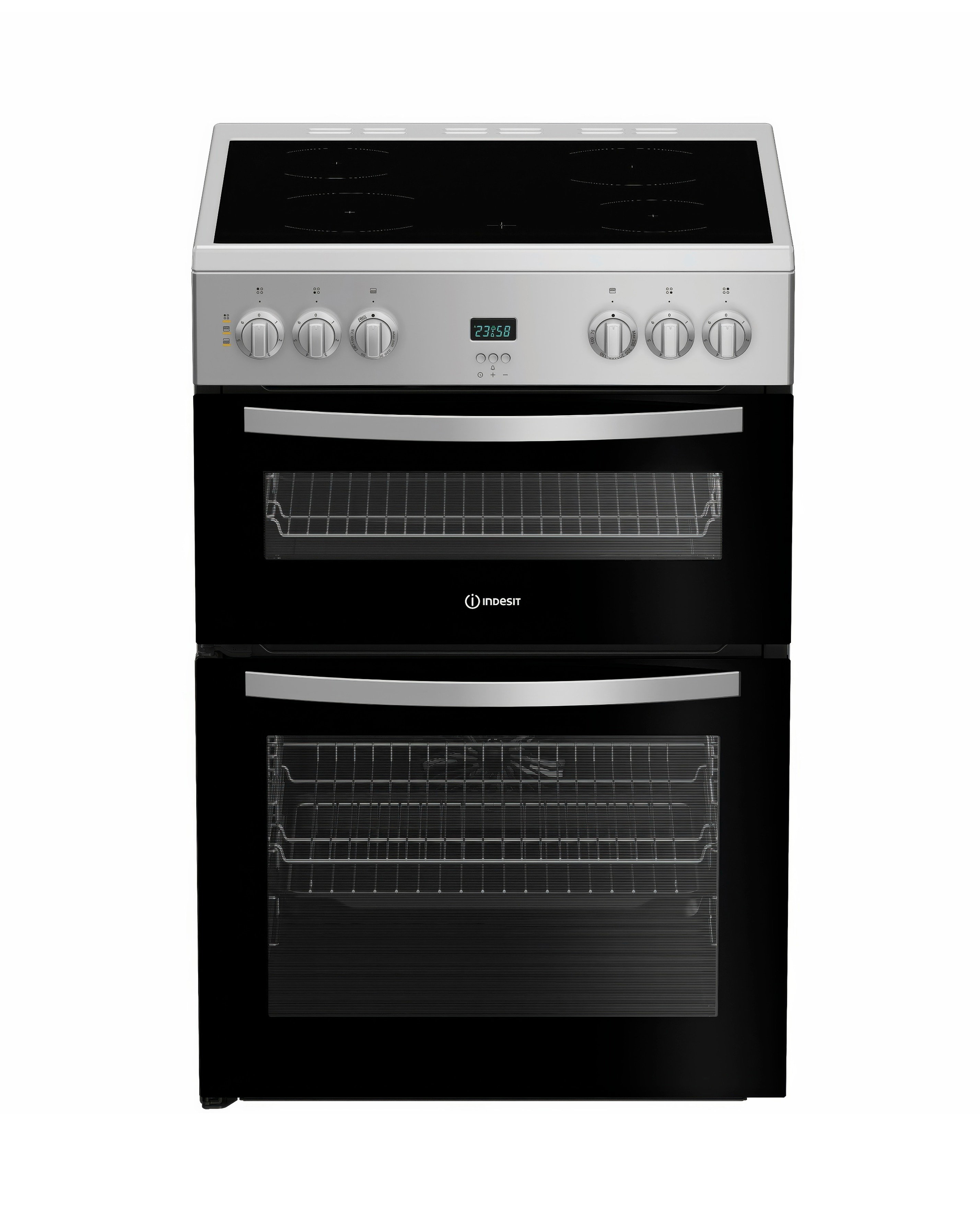 Indesit IDE6VDCS1 Double Cooker - Silver