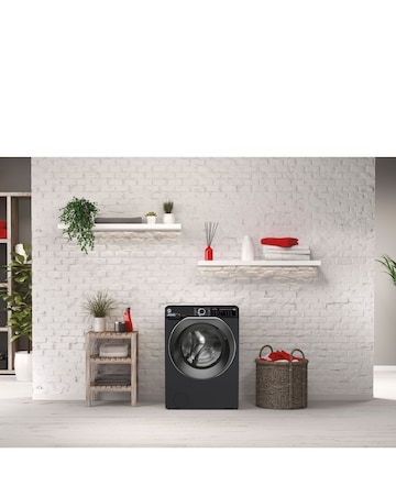 Hoover H-Wash&Dry 500 HD 496AMBCB/1-80, 9/6Kg, Washer Dryer Black + installtion
