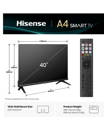 Hisense 40A4QTUK 40in FHD LED TV Freely