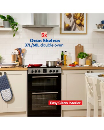 Russell Hobbs RH60EDOEH6011SS Double Oven Hob Cooker + Install
