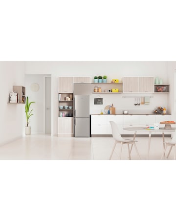 Indesit IB55 532 S UK Combi Fridge Freezer Silver + Install