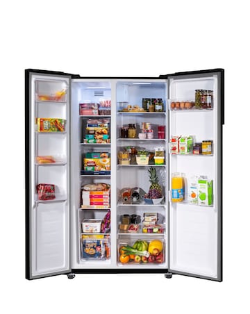 Russell Hobbs RH90AFF201B Slim American Fridge Freezer Black + Install