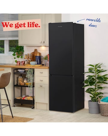 Russell Hobbs RH186FFF60B Frost Free Fridge Freezer Black + Install