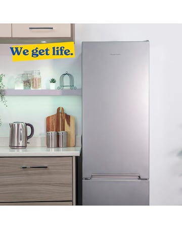 Russell Hobbs RH180FFFF1E1S Frost-free Fridge Freezer Silver + Install