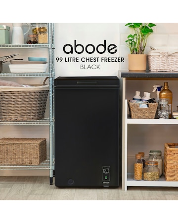 Abode A99CF0E1B Chest Freezer 99L Black + Install