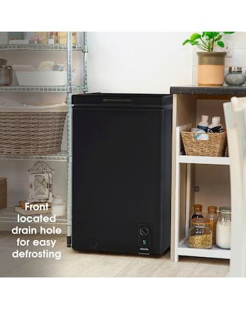 Abode A99CF0E1B Chest Freezer 99L Black + Install