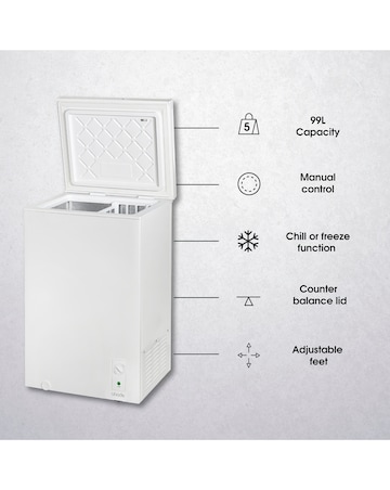 Abode A99CF0E1W Chest Freezer 99L White + Install