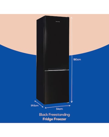 Russell Hobbs RH180FF541E1B Fridge Freezer Black + Install