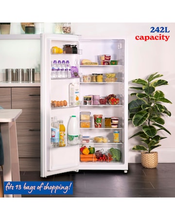 Russell Hobbs RH143LF552E1W Upright Freestanding Larder Fridge White + Install