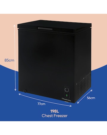 Russell Hobbs RH198CF0E1B 198L Chest Freezer Black + Install
