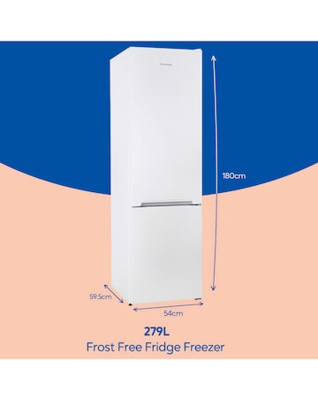 Russell Hobbs RH180FFFF551E1W Frost-Free Fridge Freezer White + Install