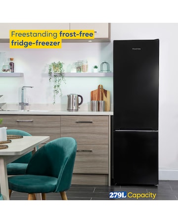Russell Hobbs RH180FFFF551E1B Frost-Free Fridge Freezer Black + Install