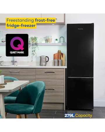 Russell Hobbs RH180FFFF551E1B Frost-Free Fridge Freezer Black + Install