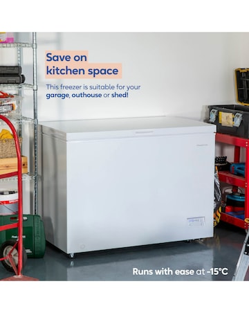 Russell Hobbs RH300CF201W 300L Chest Freezer White + Install