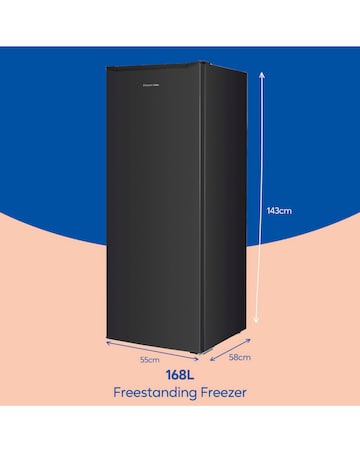 Russell Hobbs RH143FZ552E1B 143cm High Small Upright Freezer - Black + Install