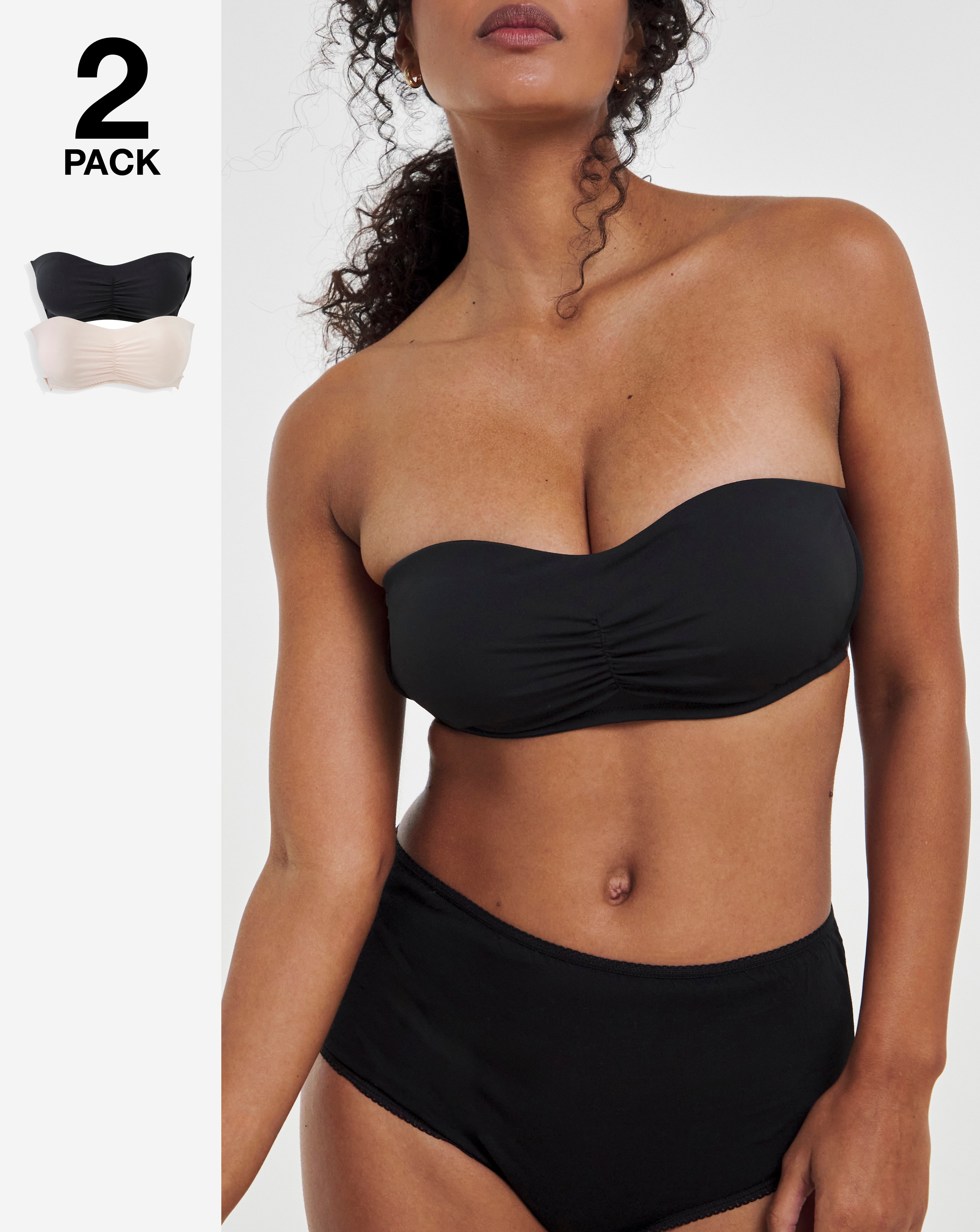 MAGISCULPT 2Pack Moulded Bandeau Bras