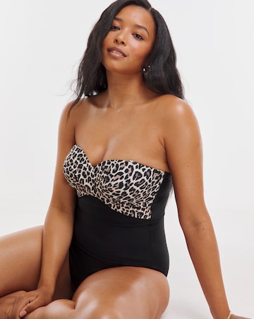 Figleaves Tailor Underwired Tummy Control Swimsuit Longer Length