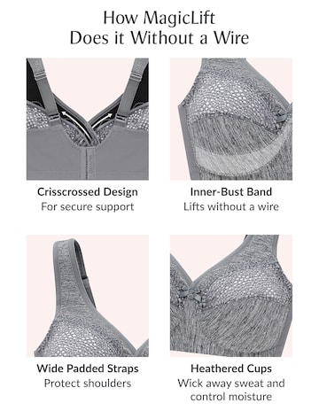 Glamorise Plus Size MagicLift Moisture Control Bra 1064