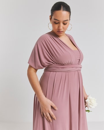 Pink Multi-Ways To Wear Maxi Bridesmaid Dress