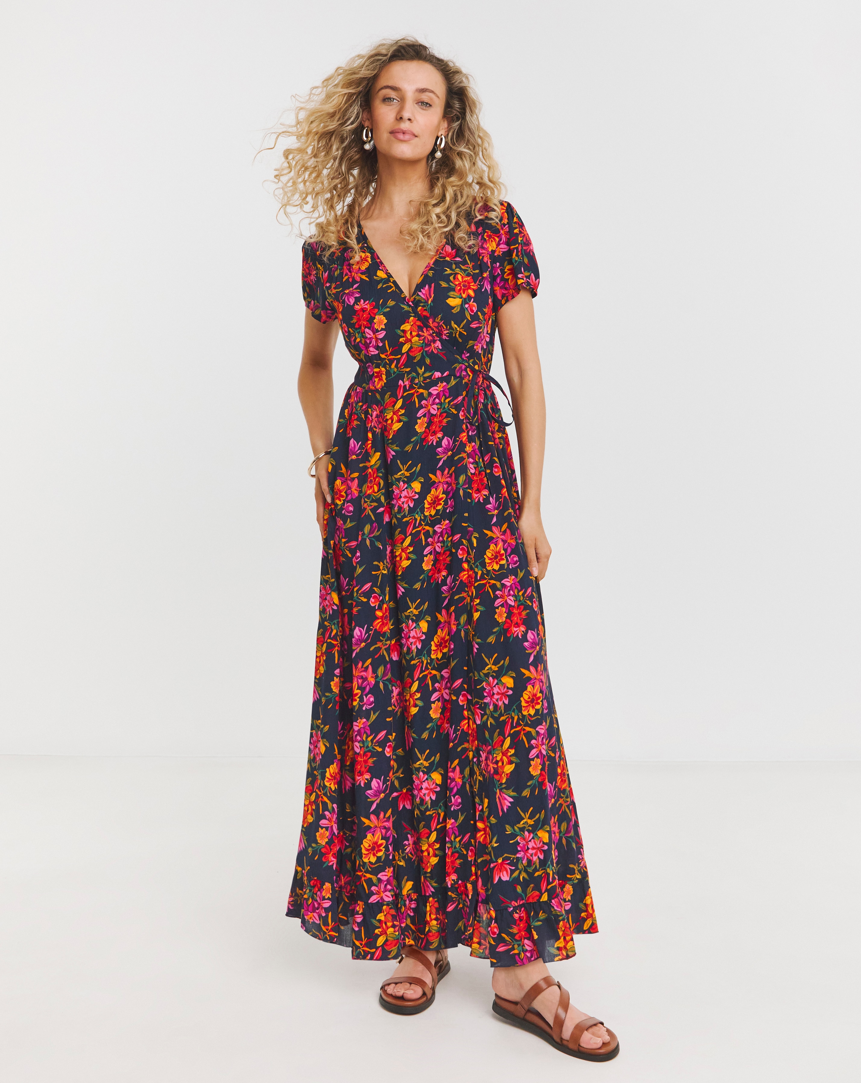 Joe Browns Joyful Floral Wrap Maxi Dress