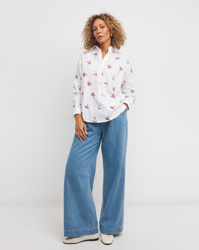 French Connection Embroidered Top