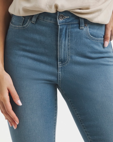 Mid Blue High Waist Super Soft Skinny Jeans