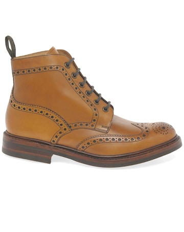 Loake Bedale Mens Wide Fit Brogue Boots