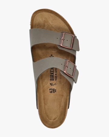 Birkenstock Mens Arizona Birko-Flor Stone Two Bar Mules Standard Width